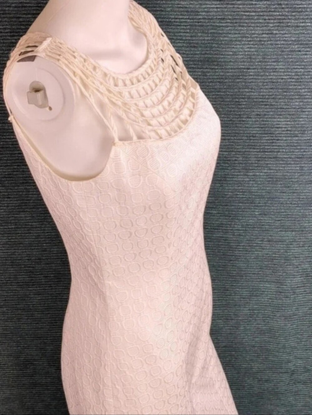 Antonio Melani Sheath Dress, Silk Lattice Yoke